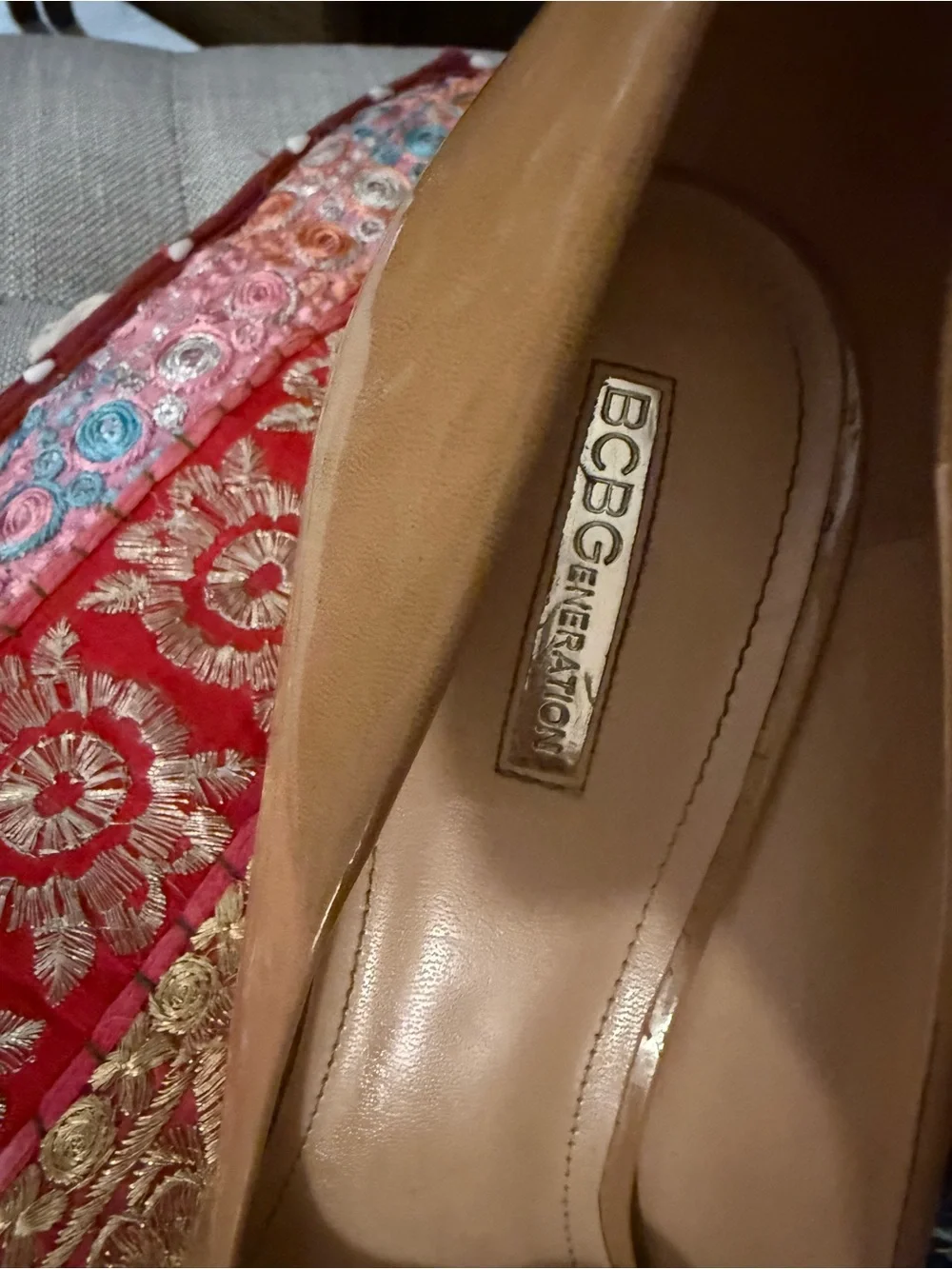 BCBGeneration Patent Nude Pointed-Toe Pumps